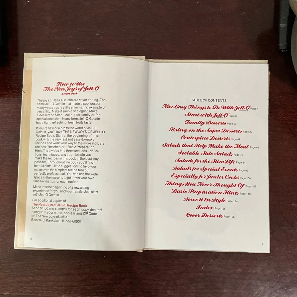 Vintage 1974 The New Joys of Jell-o Recipe Book